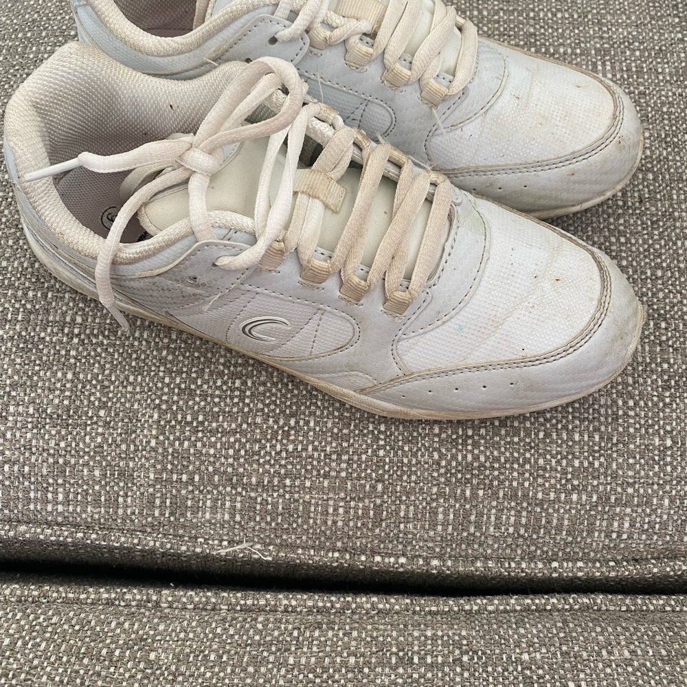 Girls white cheerleading shoes